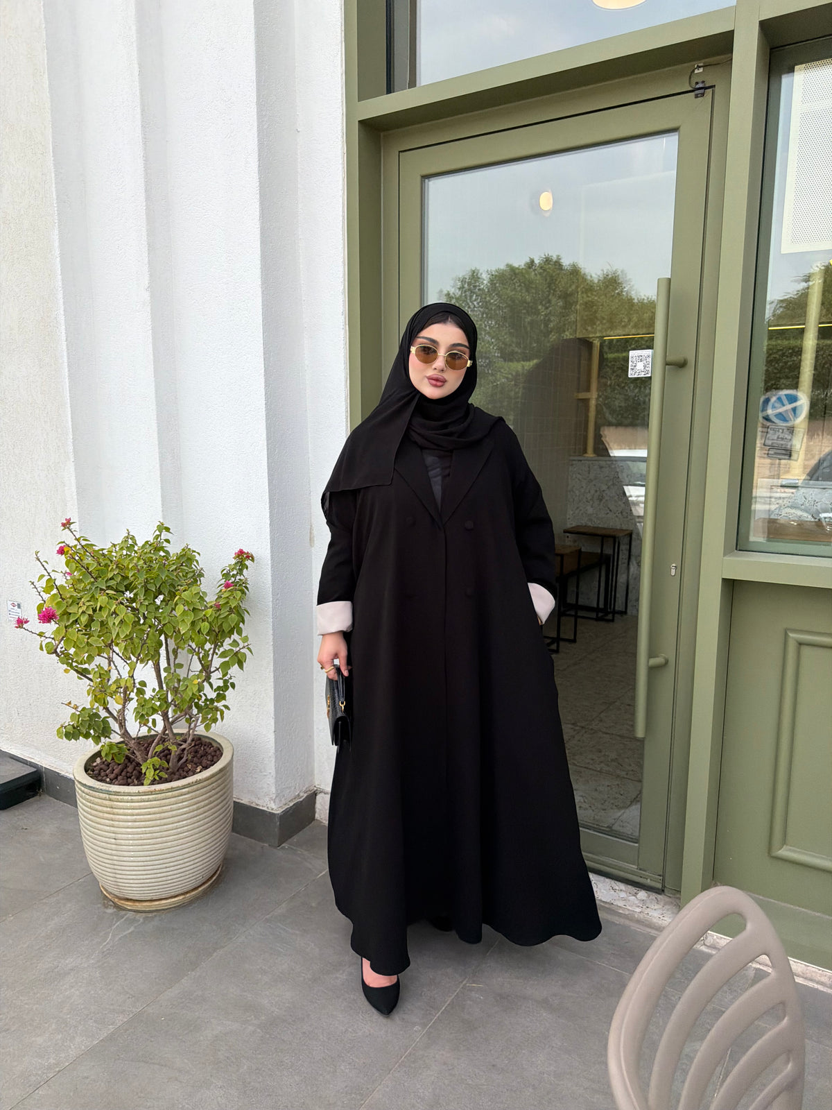 Beige blazer Abaya