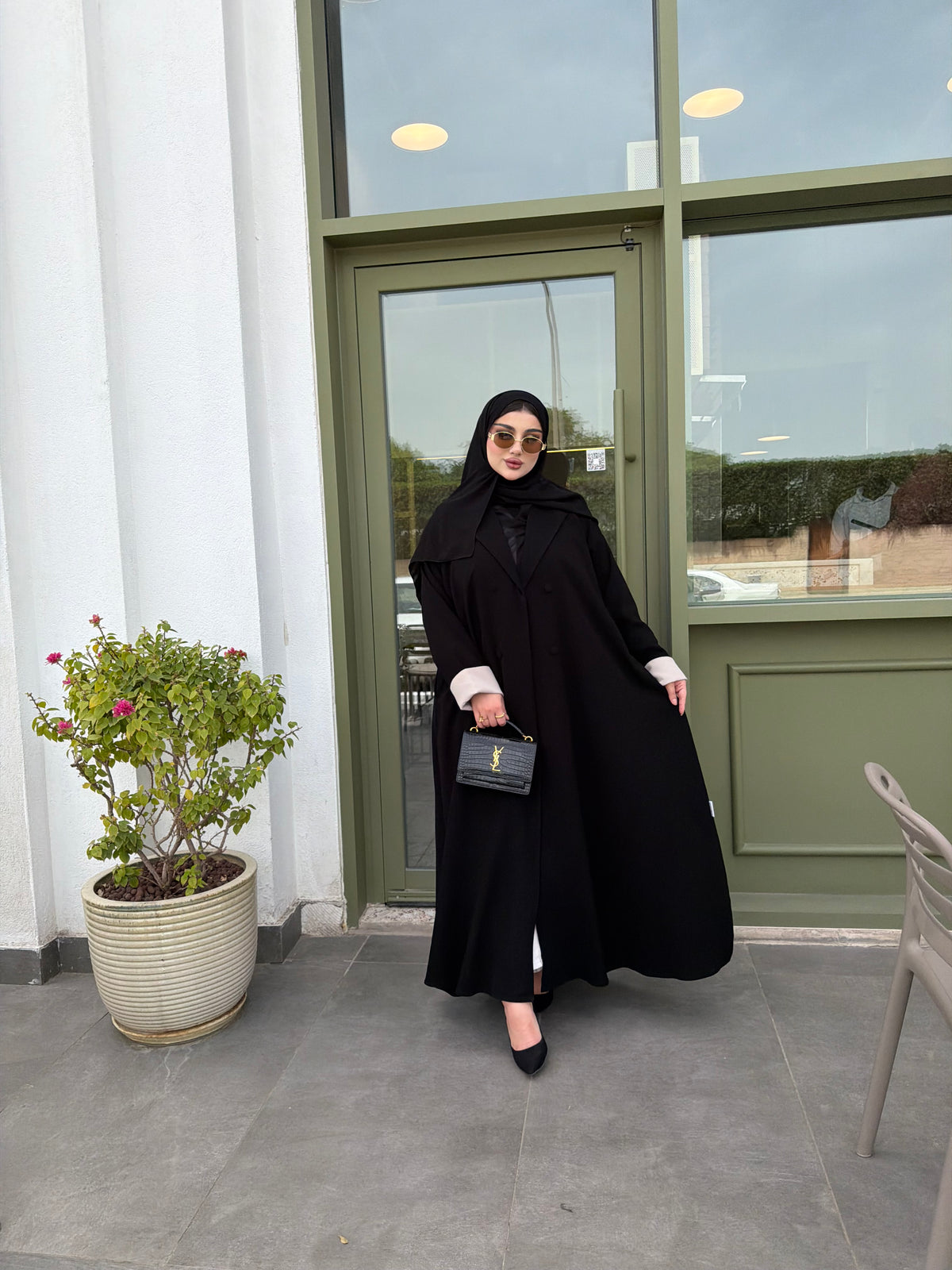 Beige blazer Abaya