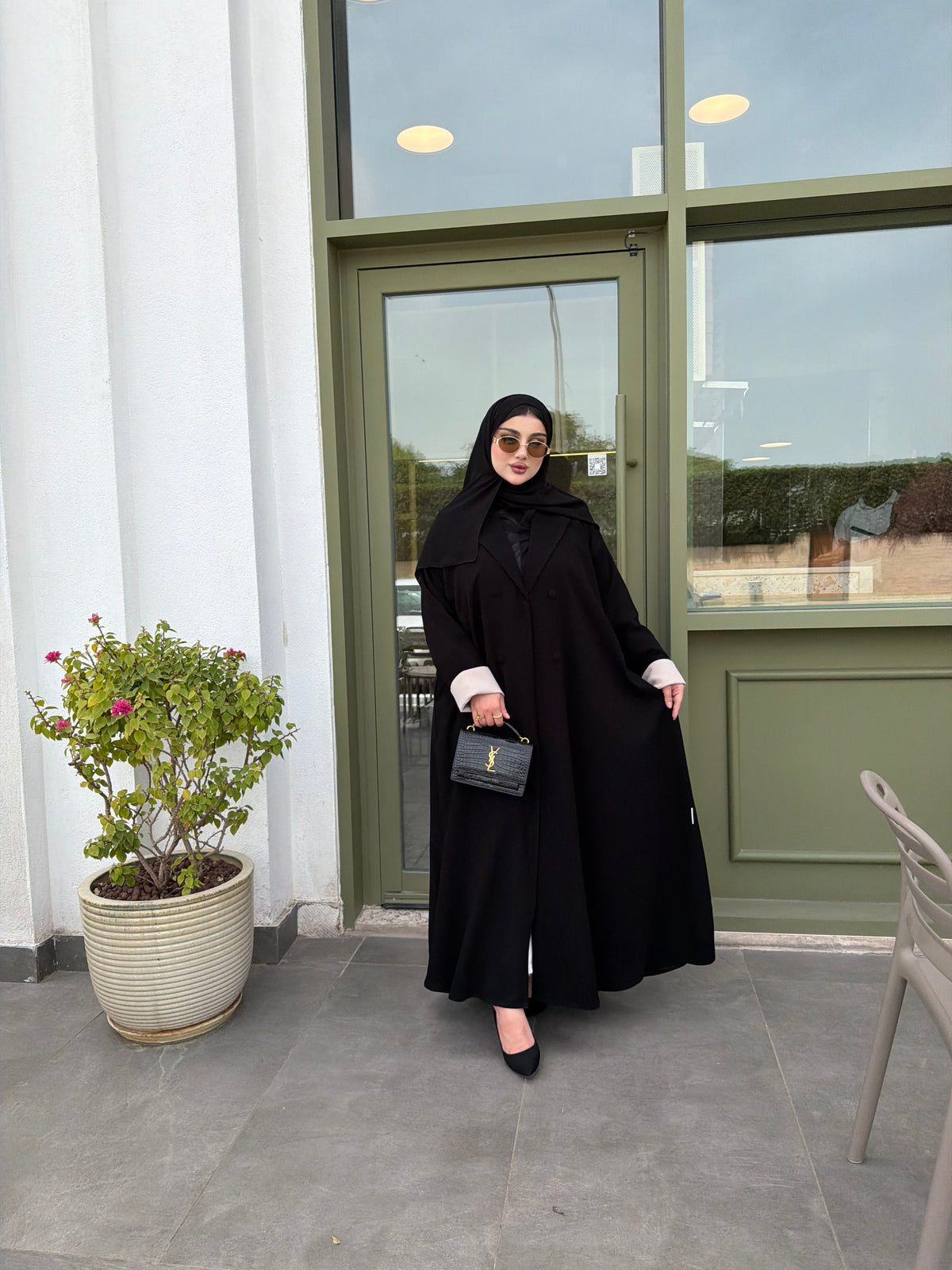Beige blazer Abaya