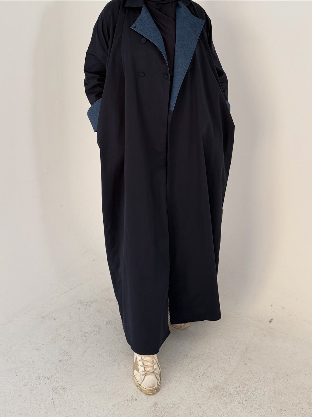 NAVY BLUE TRENCH COAT