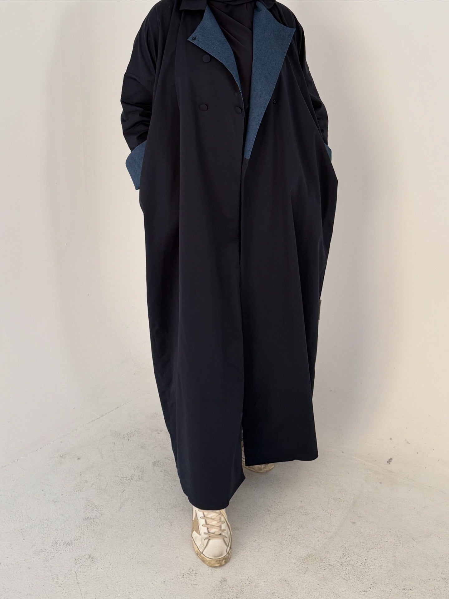 NAVY BLUE TRENCH COAT